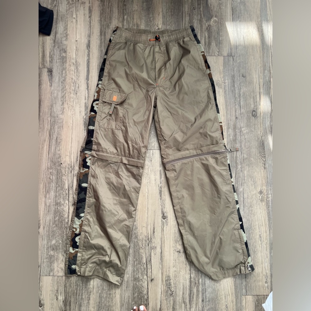 Corniche Tech Reversible Drawstring Zipper Camouflage Green Detachable Pants